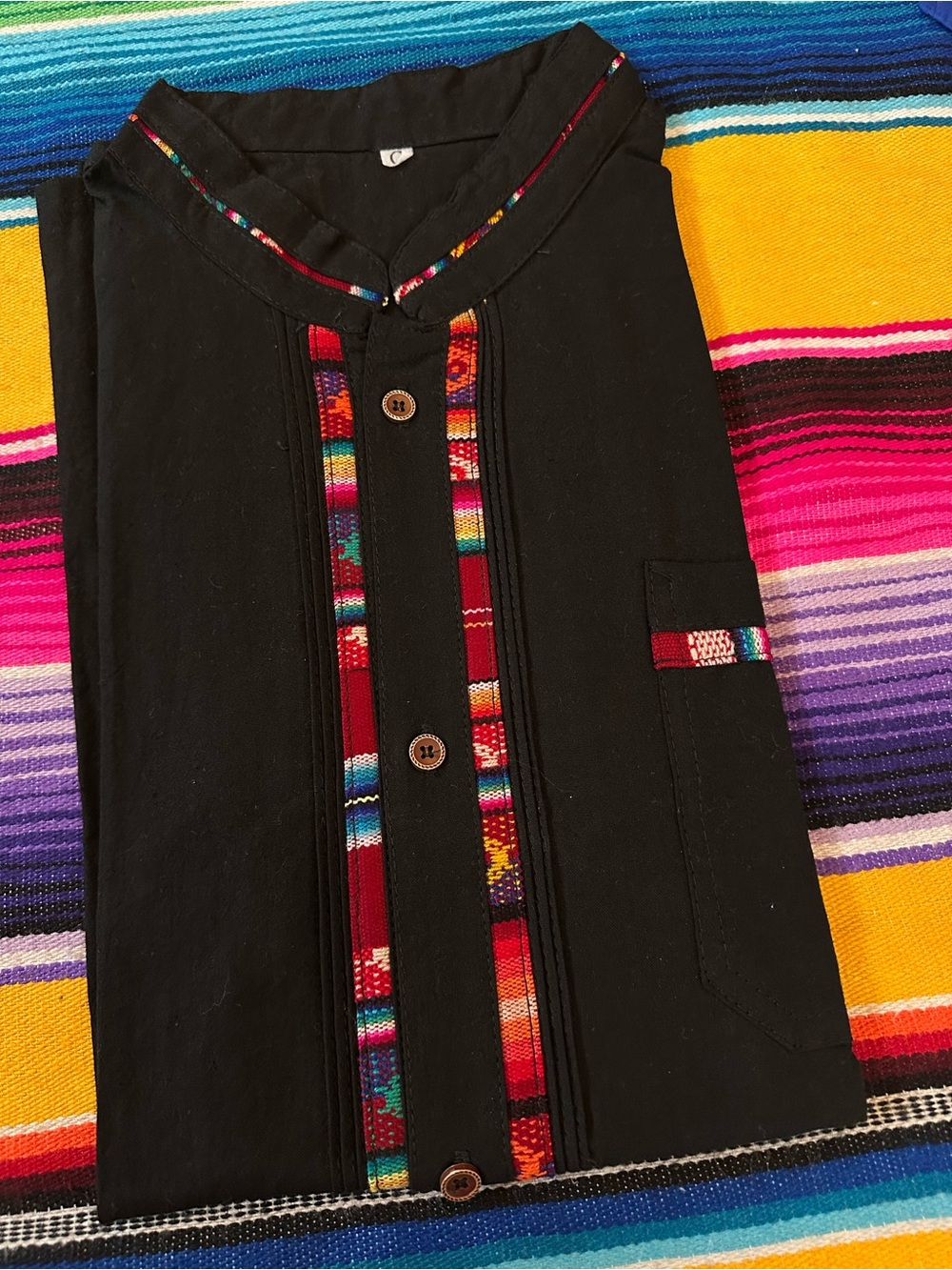Black Authentic Mexican shirts size M-L